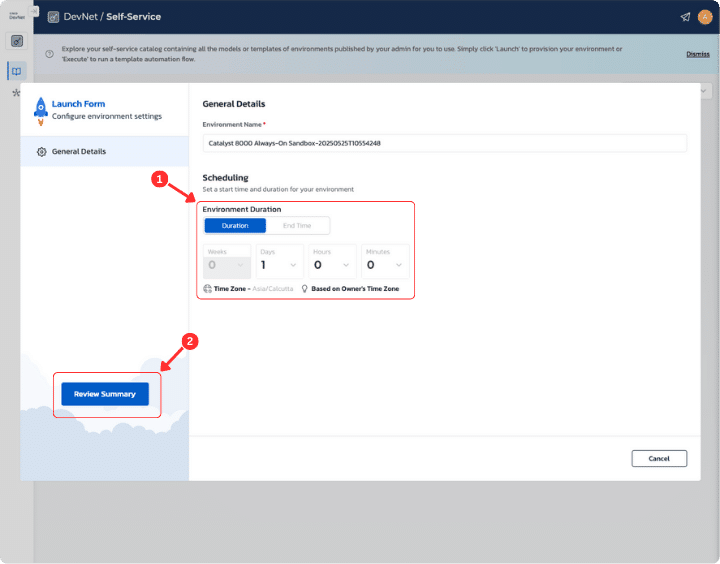 Configure Environment Settings