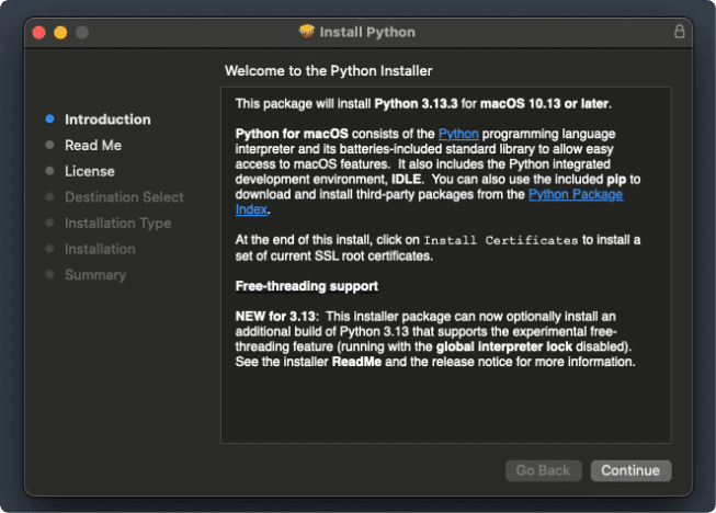 Python Installer - Welcome Screen