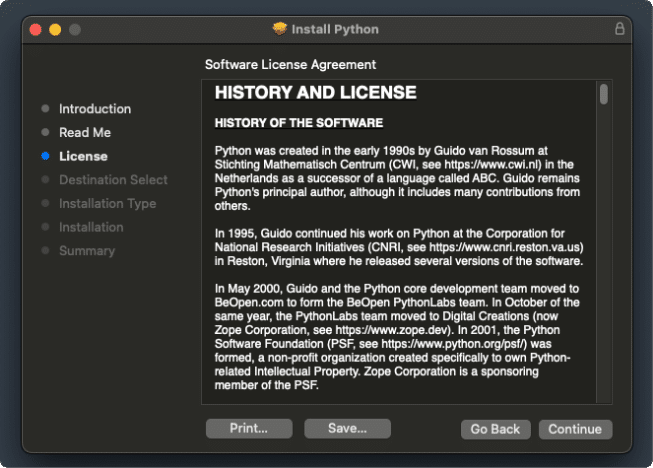 Python Installer - License Text